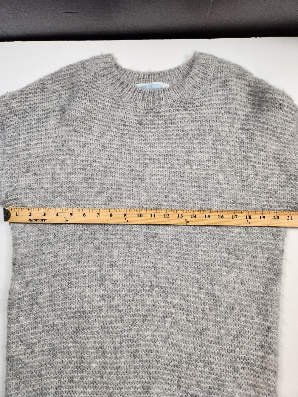 Big Water Blue Sky Fuzzy Wool Blend Crewneck Tunic Sweater Size Small Cozy Soft - Picture 11 of 13